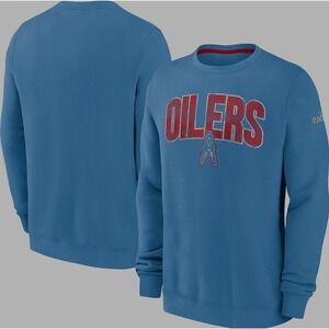Houston‎ Oilers Nike Rewind Classic Crew Fleece Titans Sweatshirt Men's Size M